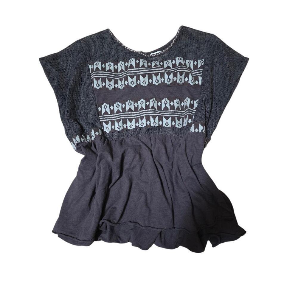 Umgee USA Boho Peplum Tunic Top – Women’s S
